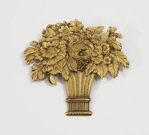 Basket of Flowers Inspired by Moses Grant Wallpaper Design Concord Museum Brooch